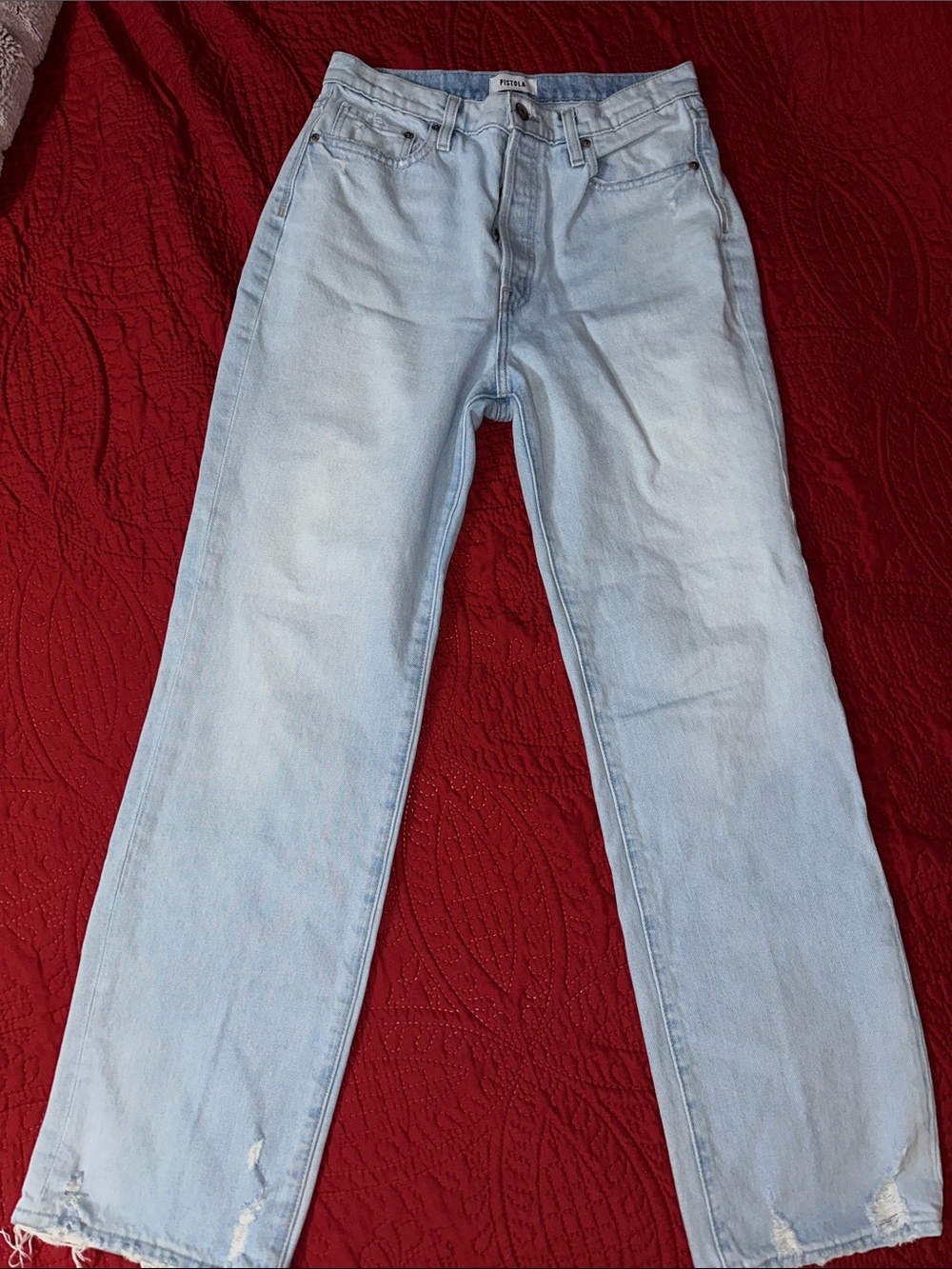PISTOLA Cassie Super High Rise Straight Leg Jeans size 28
